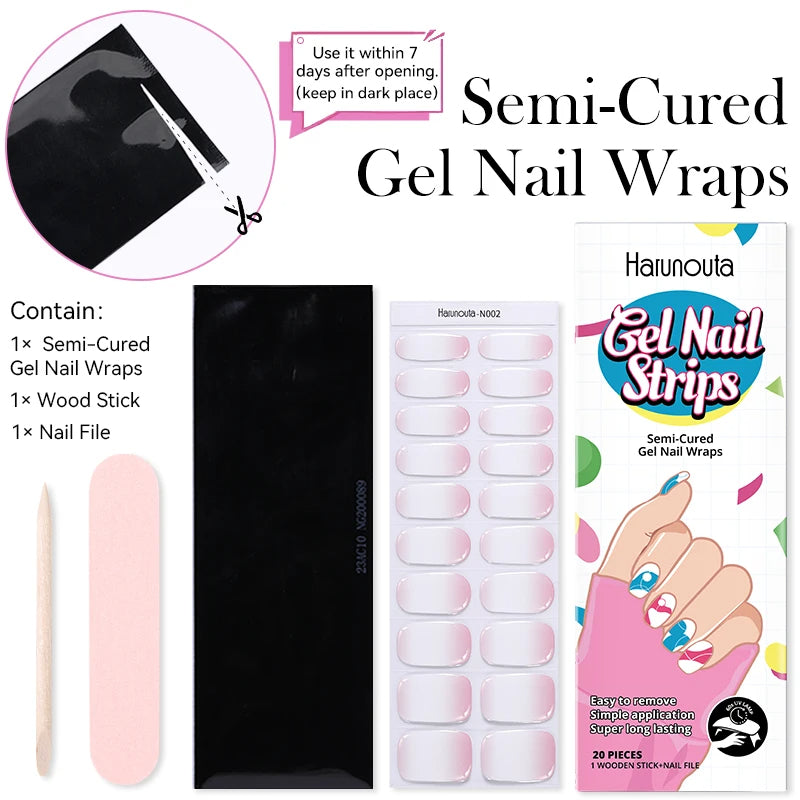 20 Tips Glitter Lines Gel Nail Sticker - BeautyHacks