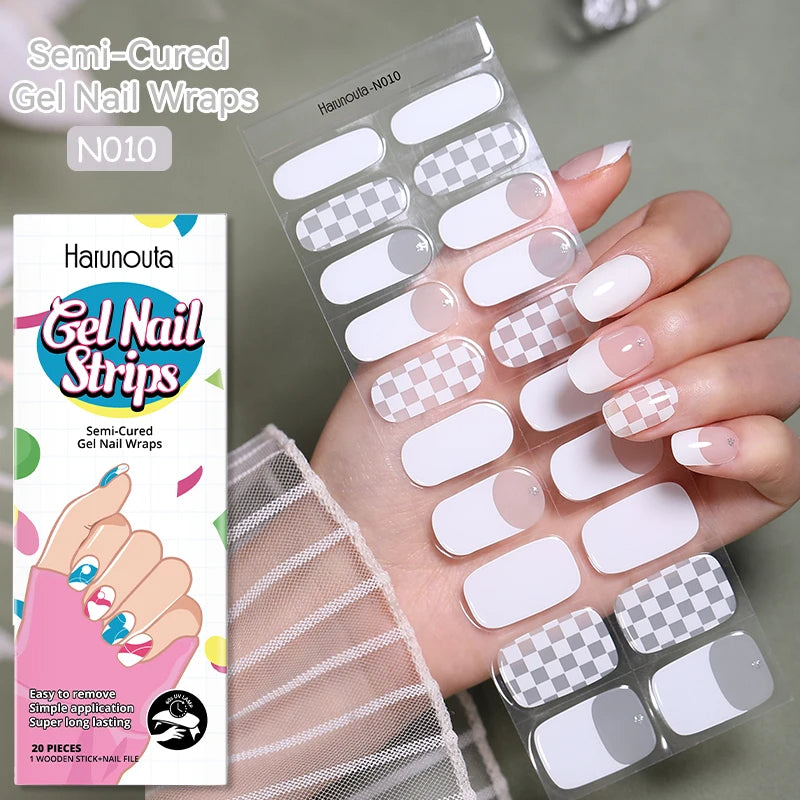 20 Tips Glitter Lines Gel Nail Sticker - BeautyHacks