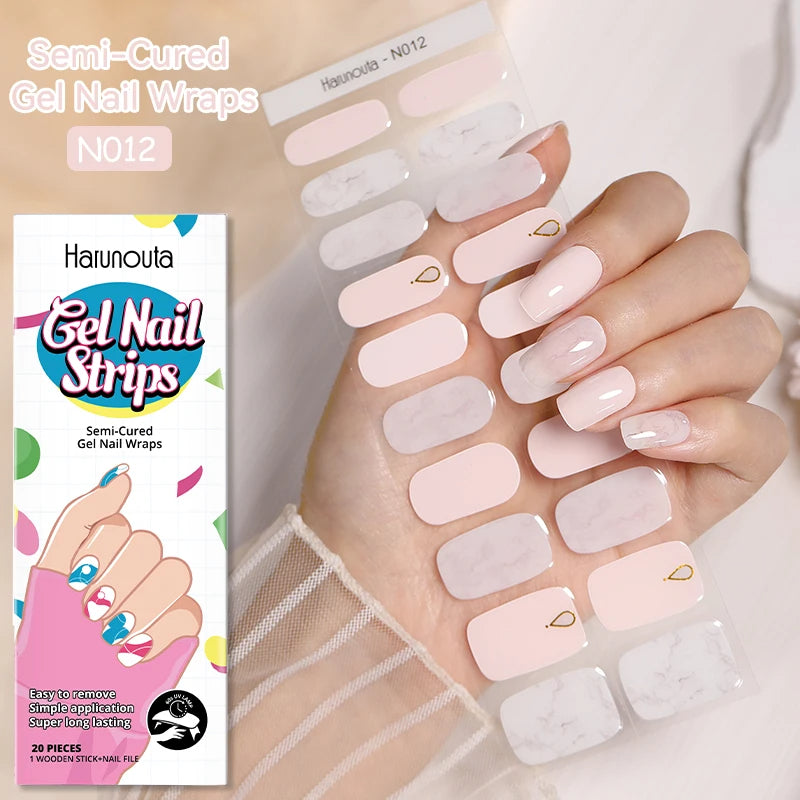 20 Tips Glitter Lines Gel Nail Sticker - BeautyHacks